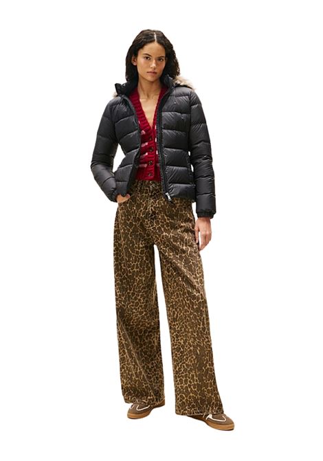 Piumino idrorepellente lucido NERO Tommy Hilfiger | DW0DW18312BDS